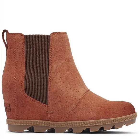Sorel Joan of Arctic Wedge II Boots Coral Rust Suede Women’s Sz 7.5 - Picture 2 of 9